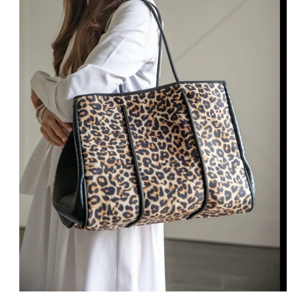 Parker And Hyde Leopard Print Tote Bag